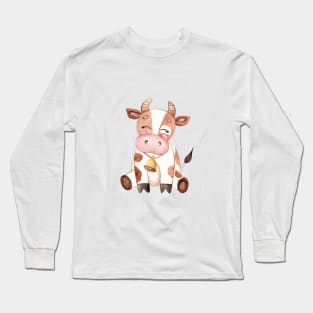 Cute brown cow Long Sleeve T-Shirt